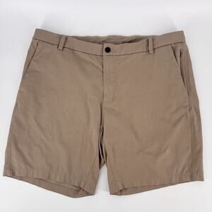 Lululemon Men's ABC Classic Fit Shorts Tan Size‎ 40 Preppy Chino Pockets EUC